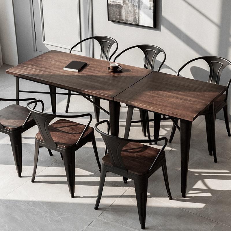 Industrial 1/3/4/5 Pieces Dining Set Wood Dining Table for Dining Room