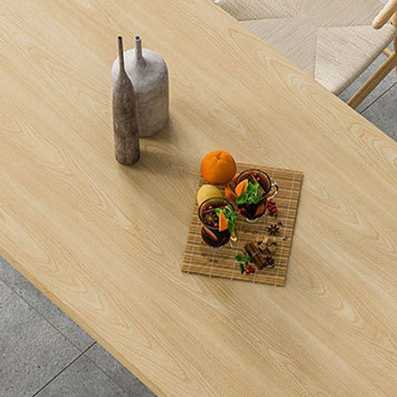 Table à manger en bois massif Table à manger rectangulaire moderne avec base en acrylique