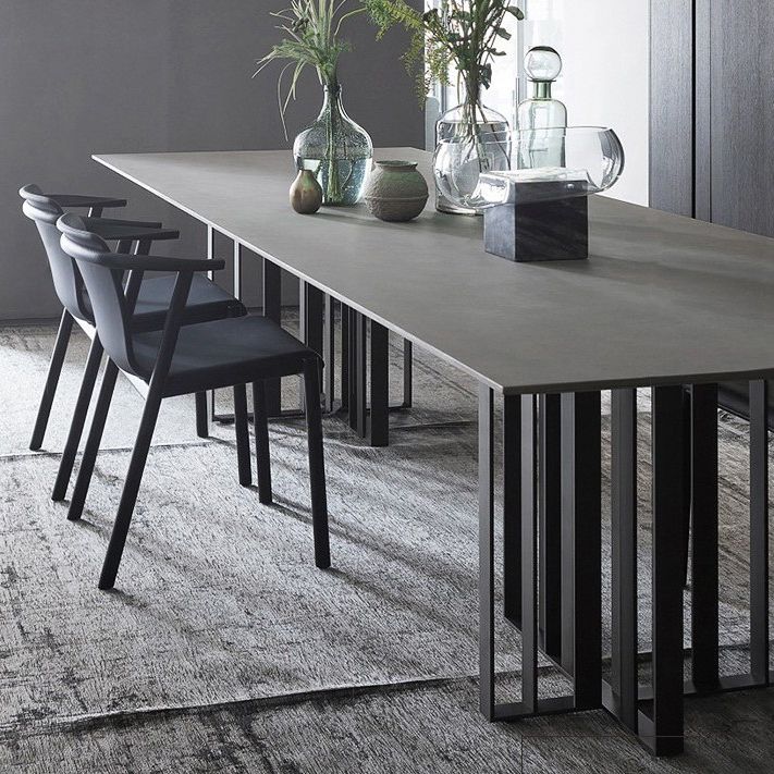 Metall Industrial Rechteck Esstisch Massiv Holz Tisch für Esszimmer