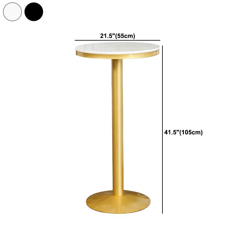 Glam 1/2/3/4/5 Pieces Round Bar Table Set Fixed Table Counter Set for Dining Room
