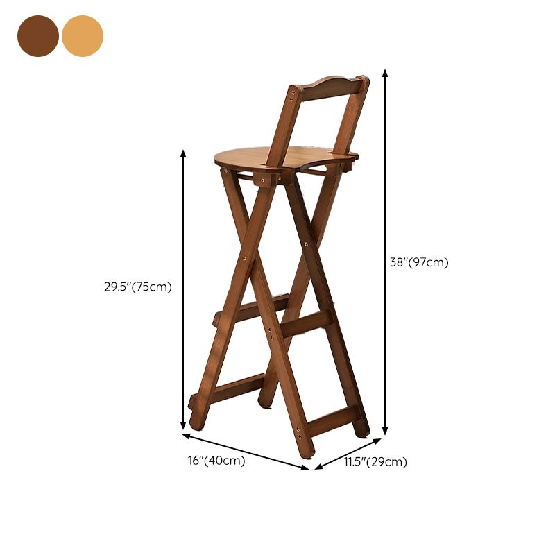 Folding Counter and Bar Stool Modern Style Wood Stool for Patio Use