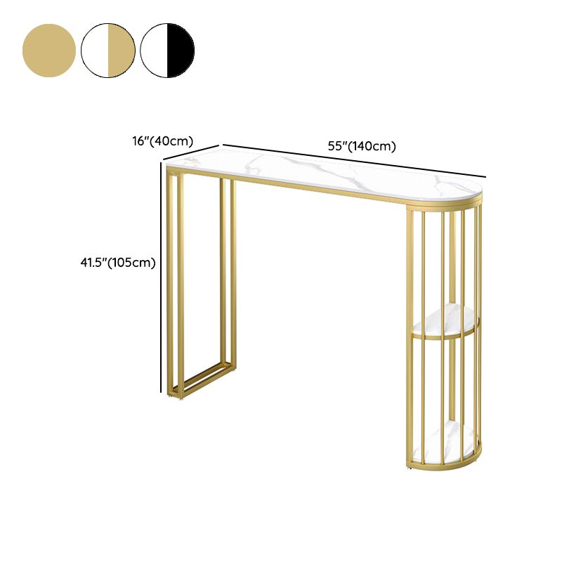 Modern 1/2/3 Pieces Bar Table Set Stone Counter Table with High Stools for Living Room