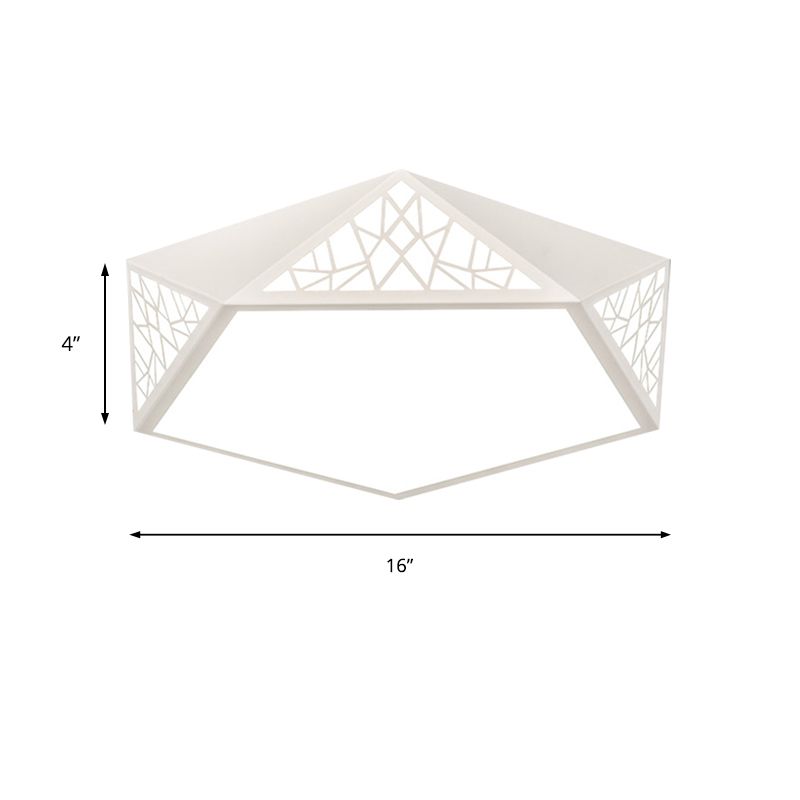 Lampada da soffitto moderna a LED in acrilico a pannello sottile con montaggio a incasso Pentagono per la cameretta dei bambini