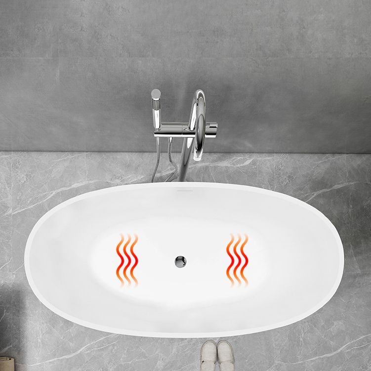 Antique Finish Oval Bathtub Freestanding Soaking Modern Bath Tub