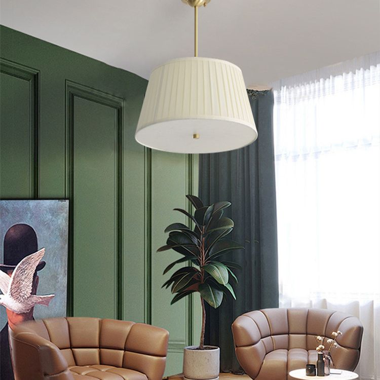 Kegel halb Flush Mount Leichte Stoff minimalistische Flush -Deckenleuchte für Schlafzimmer