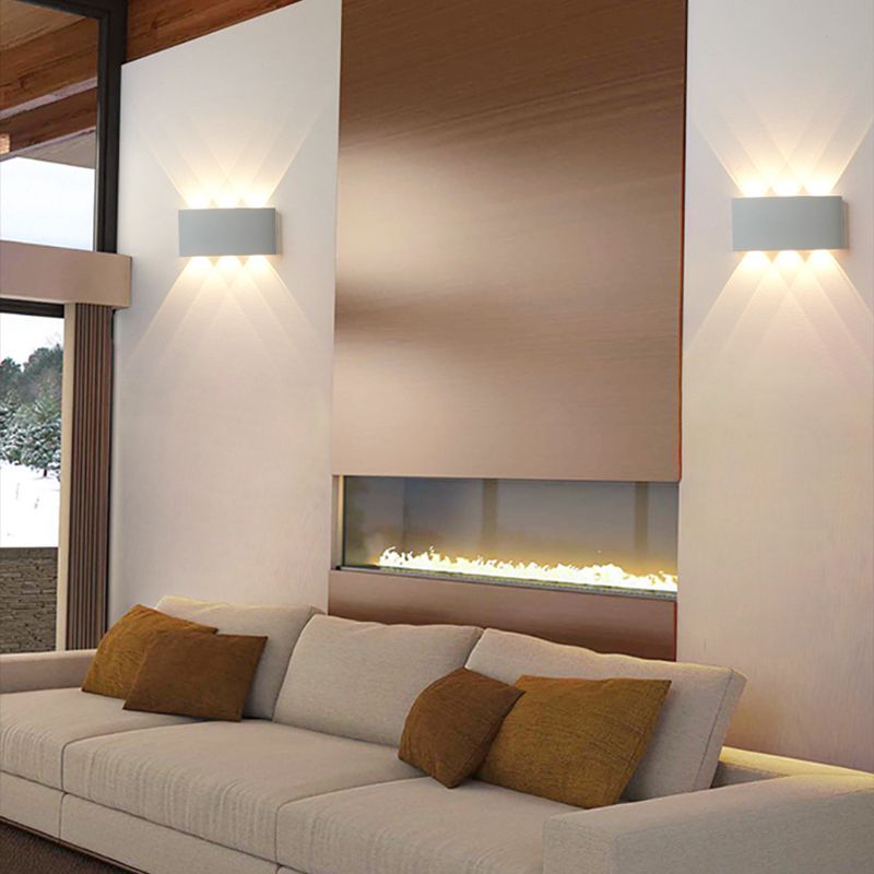 Multi Lights Geometric Wall Lighting Fixtures Modern Style Metal Wall Washer Sconce