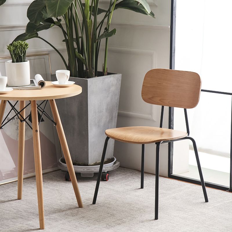 Metal Industrial Style Dining Side Chair Indoor Open Back Dining Side Chair