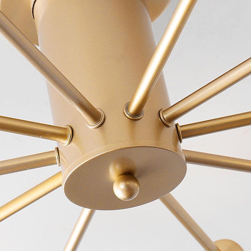 Minimalism Sputnik Flush Mount Metal Semi Flush Mount Light for Living Room
