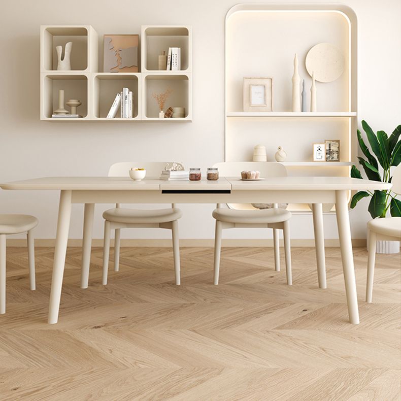 White Rectangle Dining Room Table Modern Dinner Room Kitchen Table