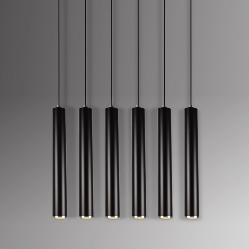 Forme cylindrique Métal Hanging Light Moderne Style 1 Lumière Lumière Lumière