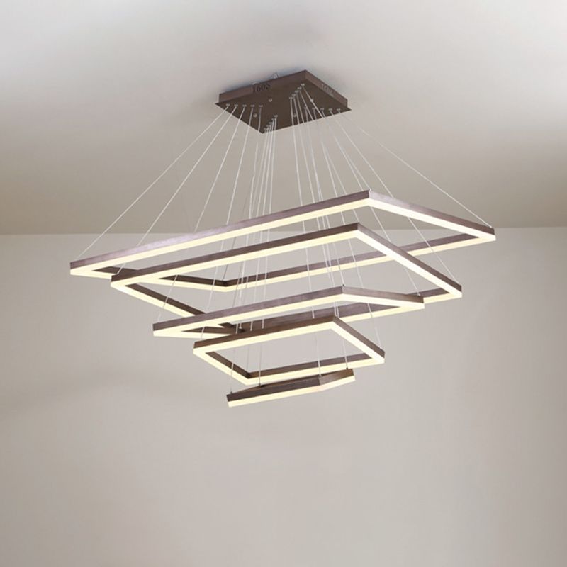 Lámpara de lámpara LED de café acrílico de colgante de 3/4/5 de colgantes colgantes