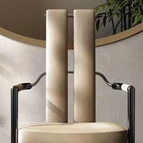 Modern Style Arm Chair Open Back Metal Dining Accent Chair for Home