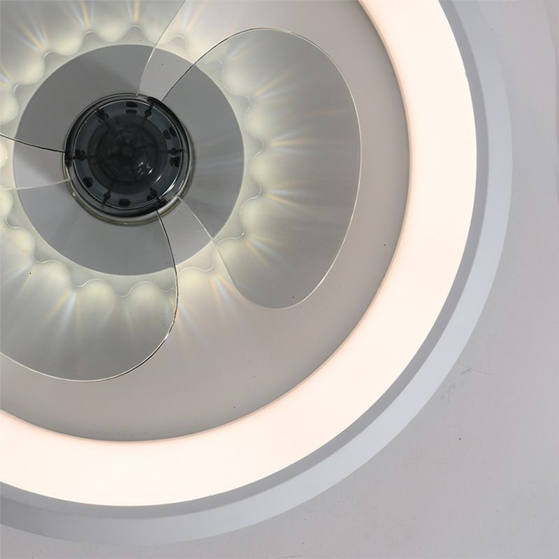 3 Klingen runde Deckenventilator Beleuchtung Nordisches Acrylschlafzimmer LED -LED -LED -Leuchte Leuchte