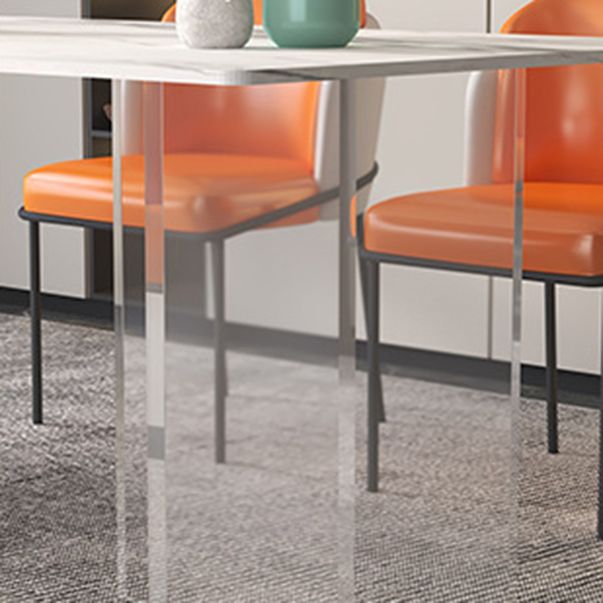 Modern Stone Top Dining Table Set 1/2/5 Pieces Dinette Set for Kitchen