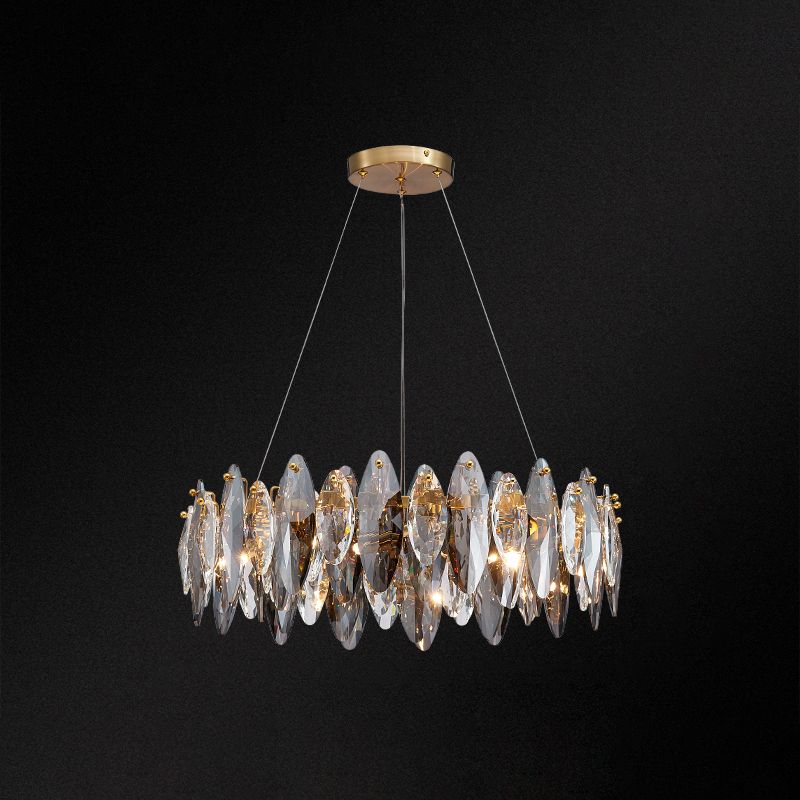 Luces de lámpara de cristal geométrica luces colgantes de cocina contemporáneas