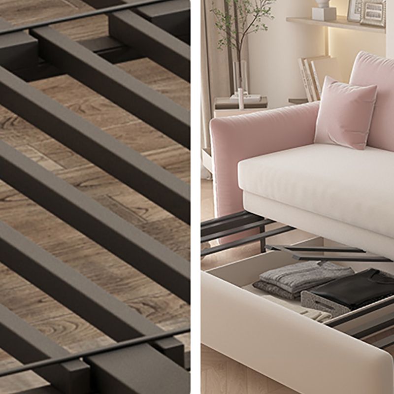 31" Wide Glam Futon Sofa Bed Pillow Included Sleeper Sofa with Storage