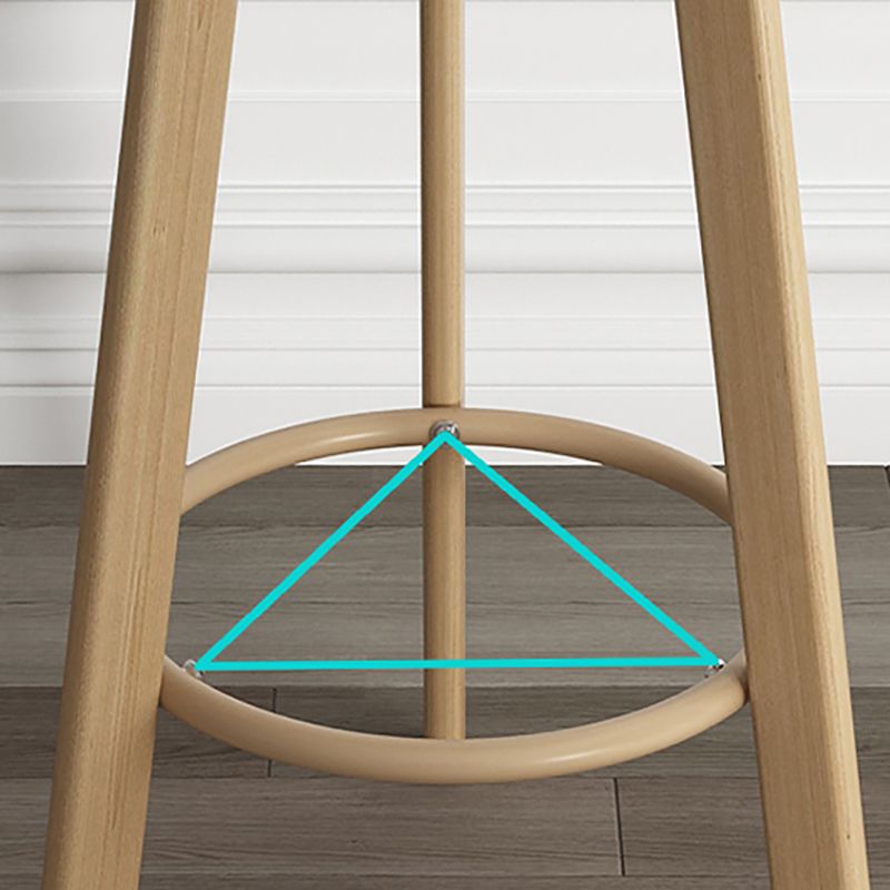 Taburete de bar de estilo escandinavo con patas de acero, taburete de mostrador individual para barra de cocina
