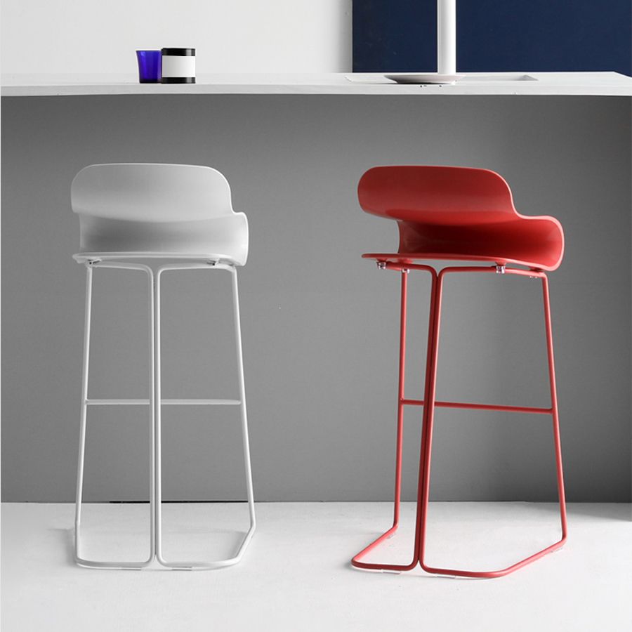 Nordic Style Metal Bar-stool Plastic Counter Bar Stool for Kitchen