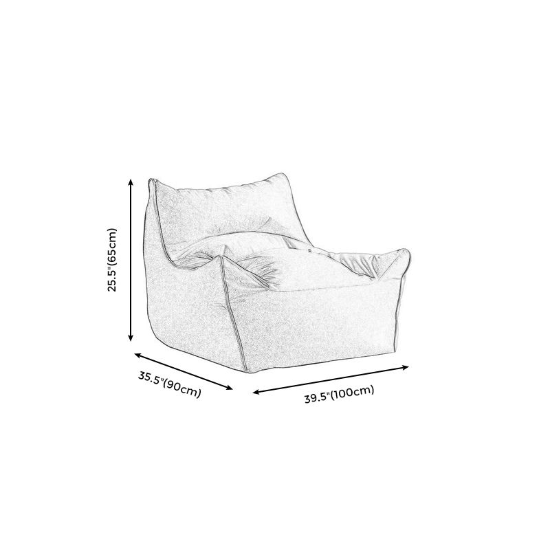 Arms Included Velvet Armchair with Sewn Pillow Back, 35.43" W √ó 39.37" L √ó 25.59" H