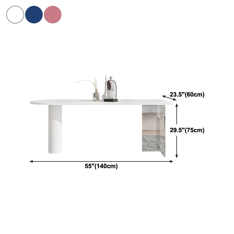 Modern Pink in Wood Counter Table Specialty Dining Table for Kitchen