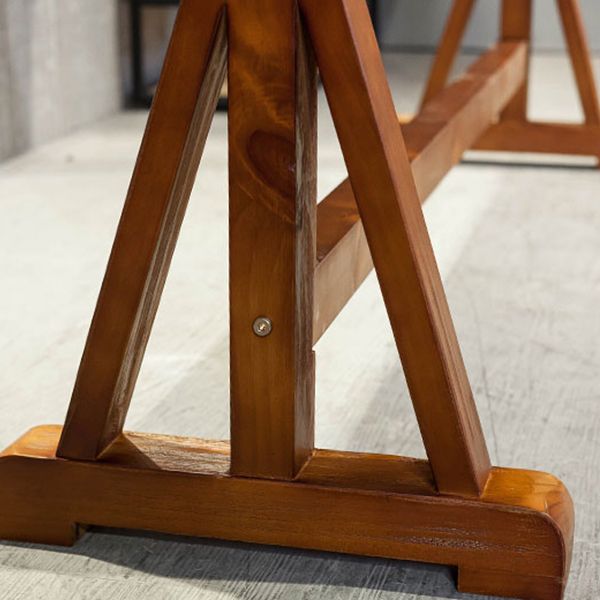 Modern Style Bistro Bar Table Rectangle Solid Wood Bar Table for Dining Room