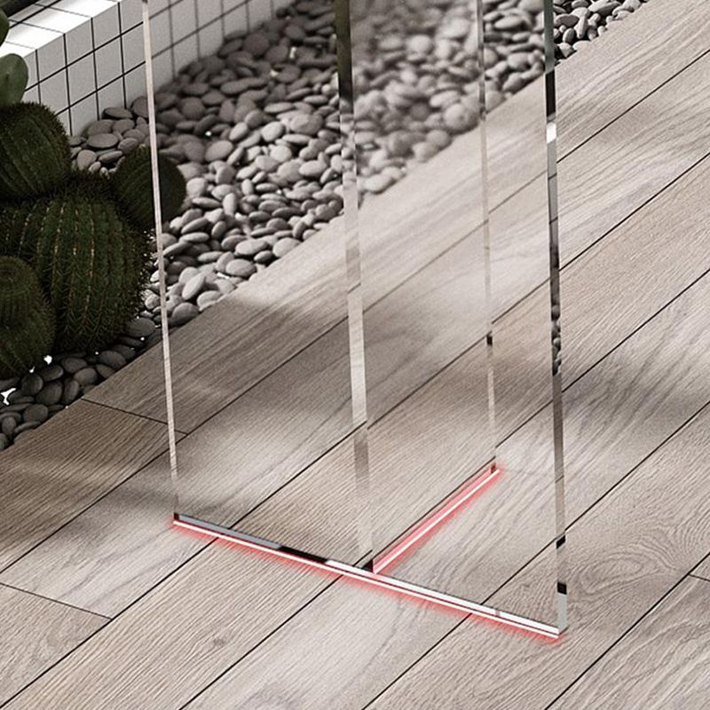 White Stone Top Rectangle Bar Table with Acrylic Base for Home