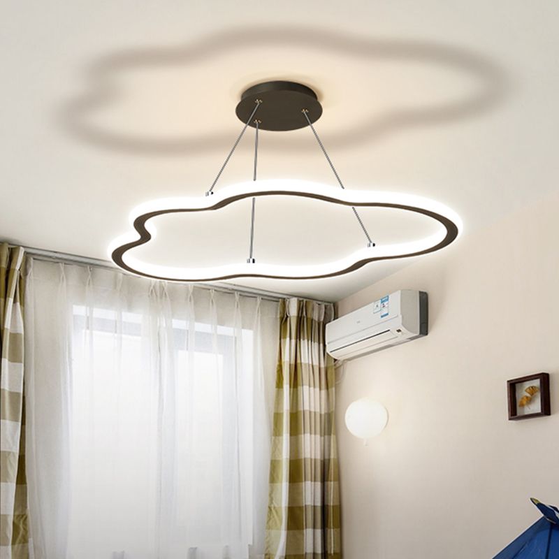 Nordischer Wolkenkronleuchter Metall Eins Licht LED Kronleuchter Anhänger für Wohnzimmer