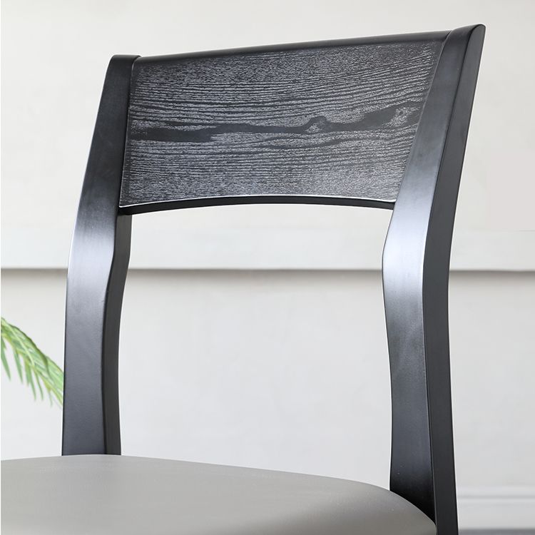 Chaise d'appoint de salle à manger contemporaine en bois, chaise à dossier ouvert de 16 pouces de large pour un usage domestique