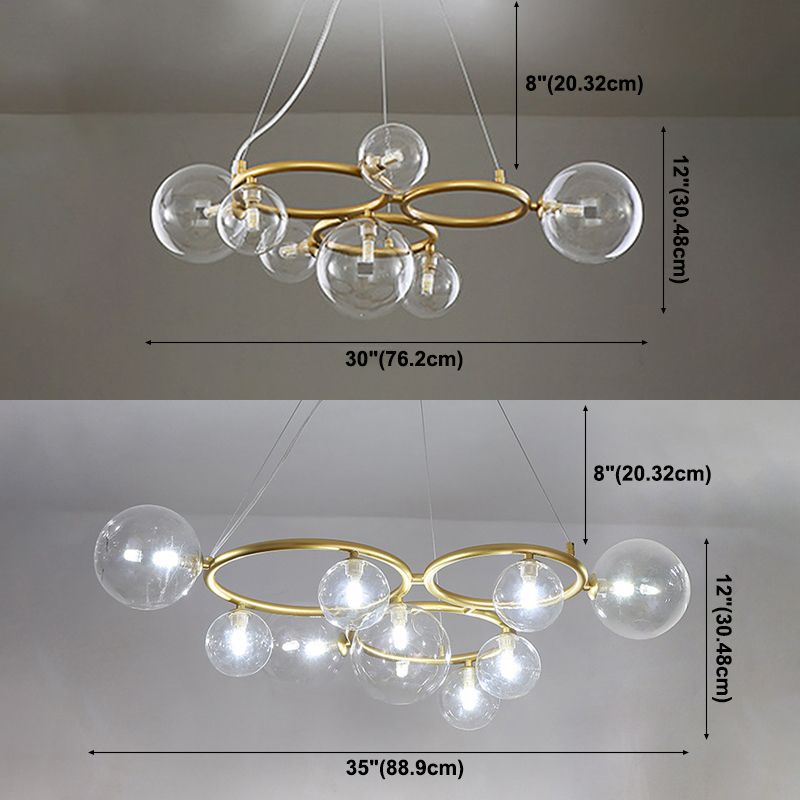 Bubbles Lighting de lámpara de lámpara moderna lámpara de lámpara de lámpara de múltiples luces