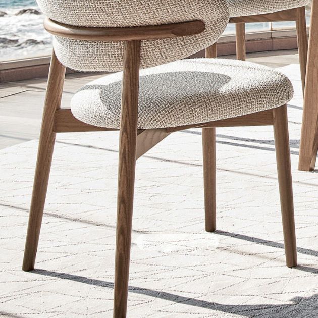 Modern Simple Side Chair Wooden Frame Side Dining Chair for Living Room