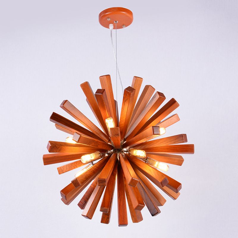 Dandelion Bedroom Ceiling Pendant Light Wood Nordic Style Pendant Lighting Fixture