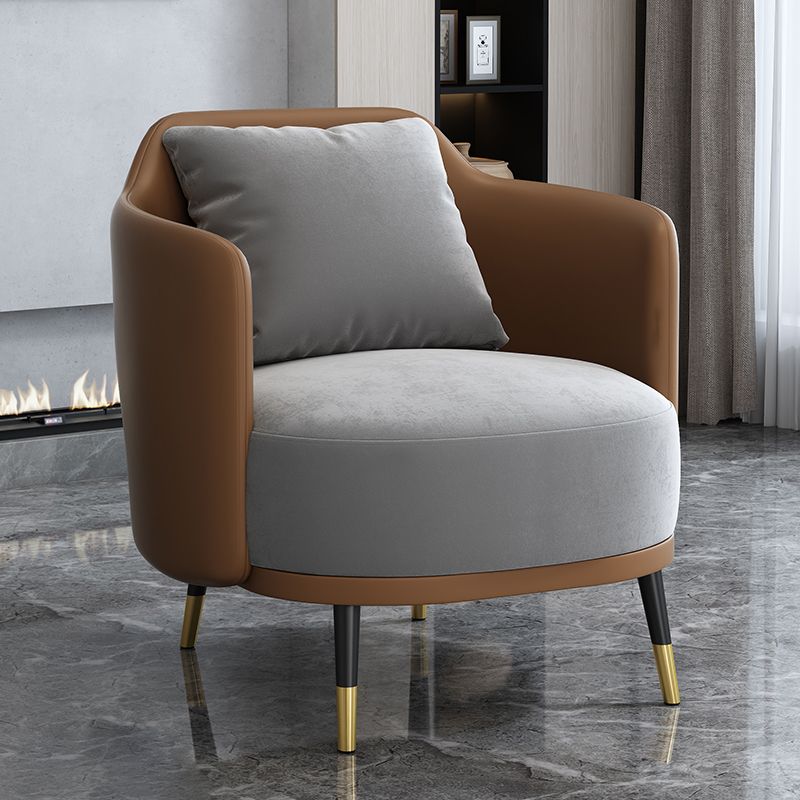 28"D X 24"W X 31" H Recessed Arms Pillow Back Armchair For Living Room