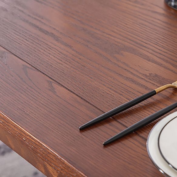 Traditional Solid Wood Dining Room Set with Rectangle Top and 4 Legs Base Dining Furniture