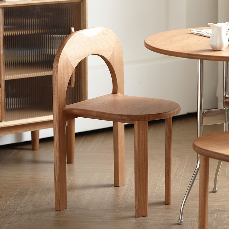 Industrial Style Side Chair Solid Wood Dining Chair for Living Room