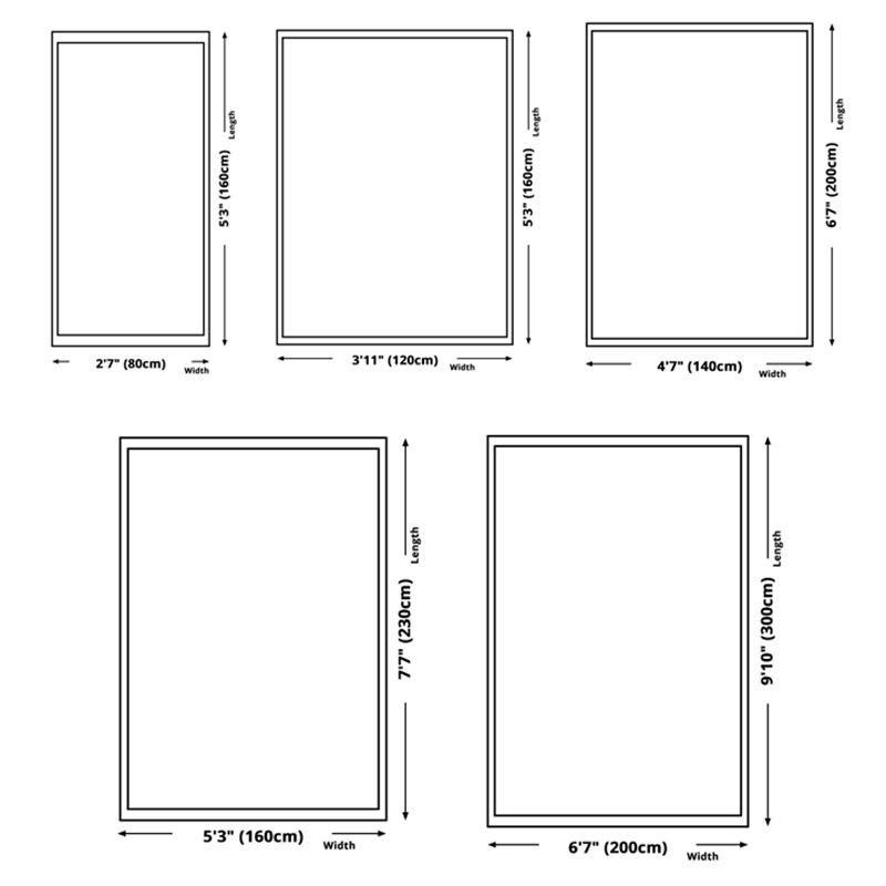 Casual Blue Tone Geometric Rug Modern Area Rug Polyester Stain Resistant Carpet for Living Room