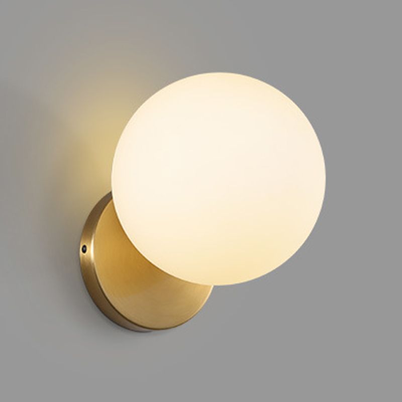 Nordic Vanity Light Minimalist Glass Wall Light Sconce for Washroom