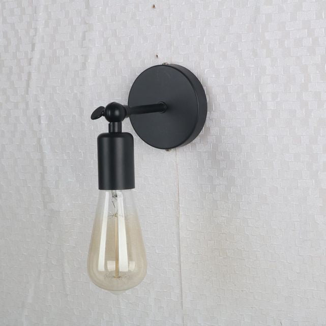 Lampadine aperte con funce parete luce retrò stile industriale in metallo 1 luce leggera