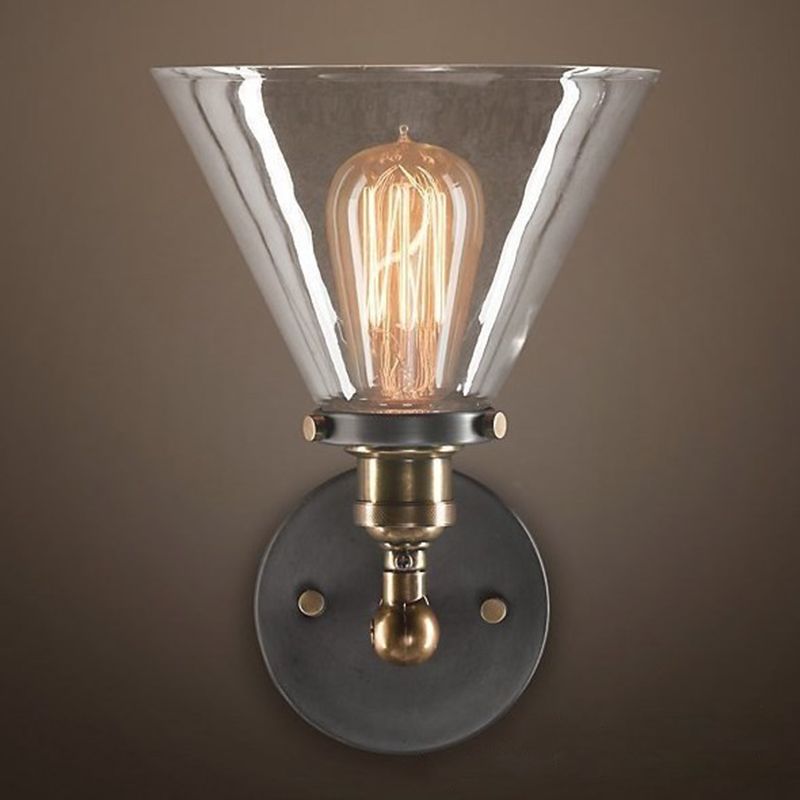 Luz de luz armada de 1 luces Lighture European Retro Style Glass Donces