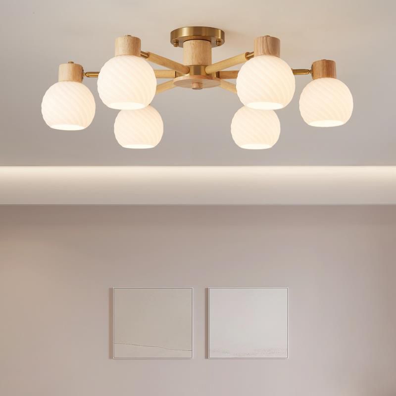 Wood Chandelier Light Modern Style Chandelier Pendant Light for Dining Room