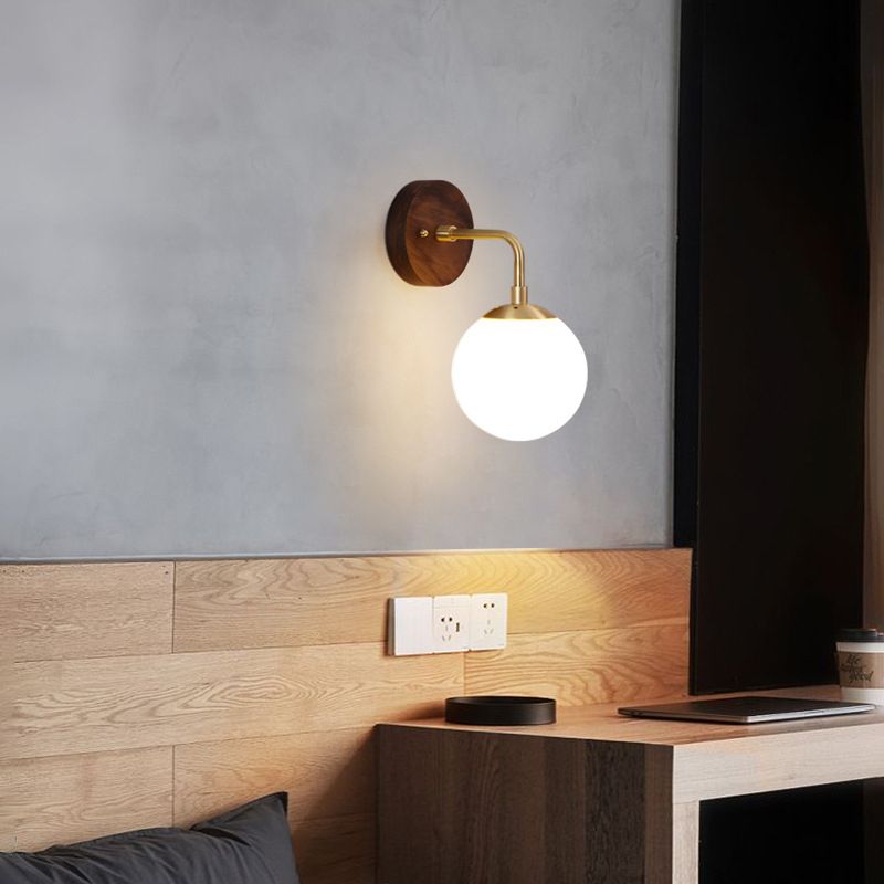 Modern Style Globe Wall Light Sconces Glass 1 Light Wall Lighting Ideas