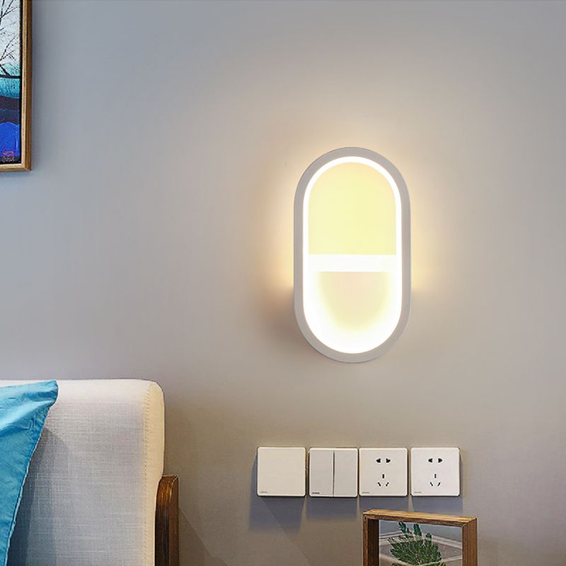 Metall ovale Formwandbeleuchtung moderne 1-Licht-Wandleuchte