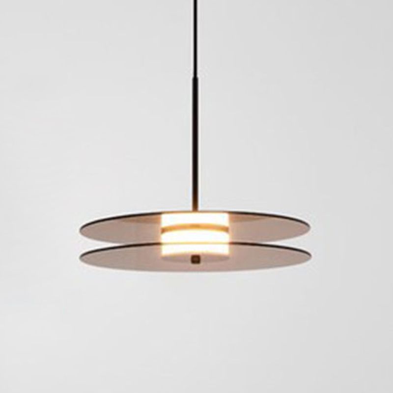 Modern Style LED Pendant Light 1 Light Round Glass Hanging Light for Dinning Room