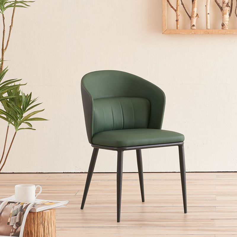 Contemporary Style Chair Armless Side Chairs with Metal Legs