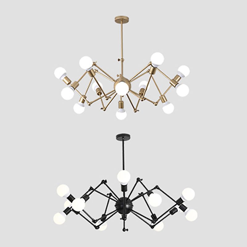 Spider Metal Chandelier Pendant Vêtements de style industriel Store de plafond