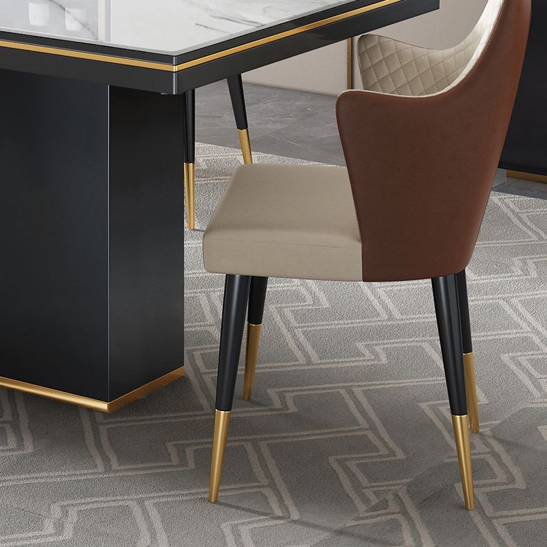 Glam 1/4/6/7/9 Pieces Dining Set Rectangle Stone Dining Table Furniture for Dining Room