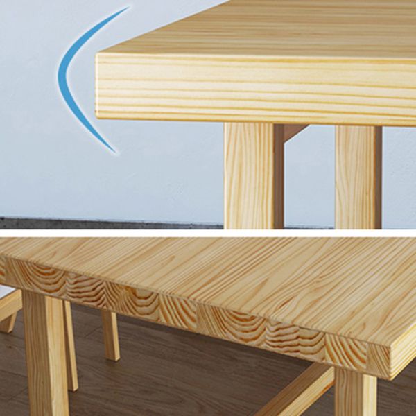 Mesa de madera industrial de madera sólida mesa de madera de madera de madera con caballete