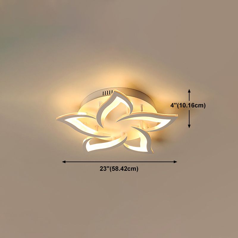 White Sputnik Ceiling Flush Mount Minimalist LED Metal Ceiling Lighting