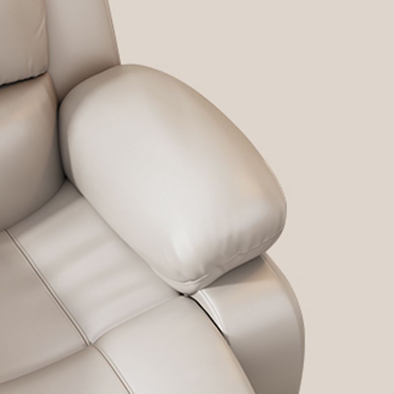 Metal Frame Standard Recliner Faux Leather  Recliner Chair with Lumbar
