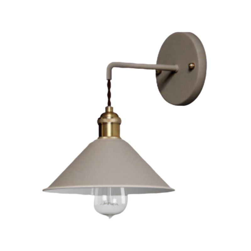 1-Light Cone Wall Light Sconce Modern Style Metal Wall Lighting