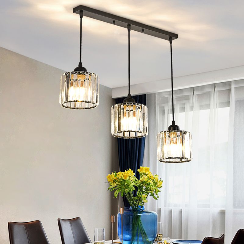 Modern Minimalist Hanging Light Crystal Pendant Lighting Fixture for Kitchen